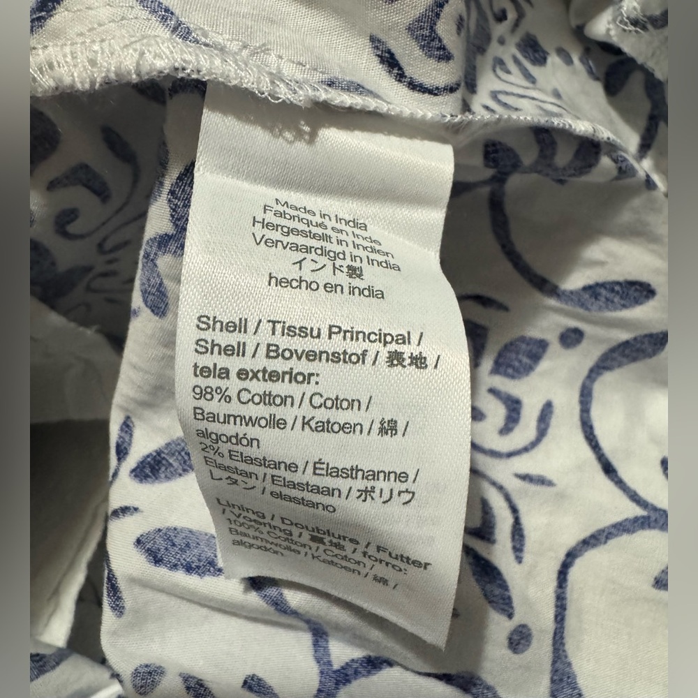 J. Crew factory blue and white Poplin corset midi dress Size 6 - Picture 11 of 14